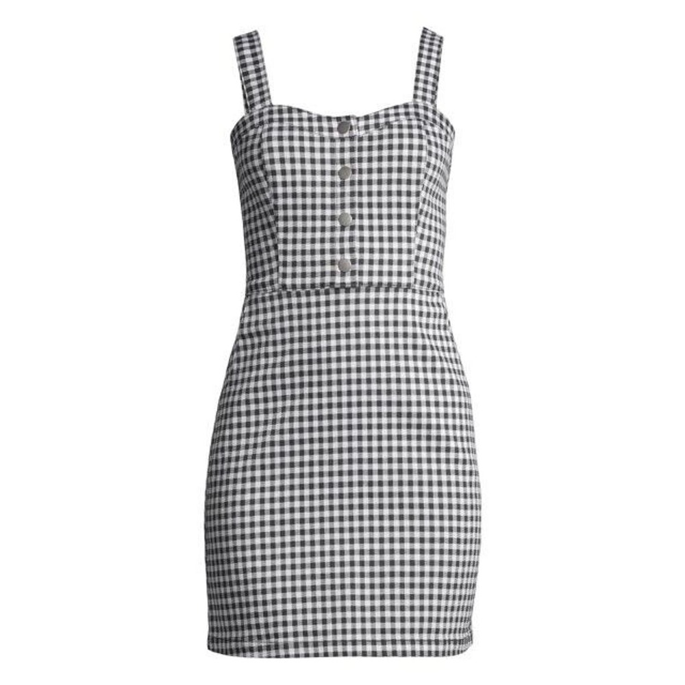 No Boundaries Black‎ & White Pinafore Dress Size XXL (19) Juniors Pockets